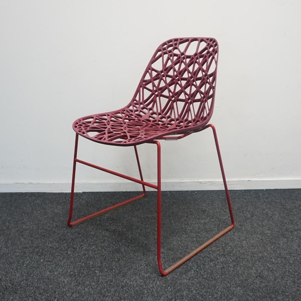 Crassevig Nett Kantinestoelen|  | Stapelbaar | Bordeaux Rood, Huis en Inrichting, Stoelen, -, -, Ophalen of Verzenden, -