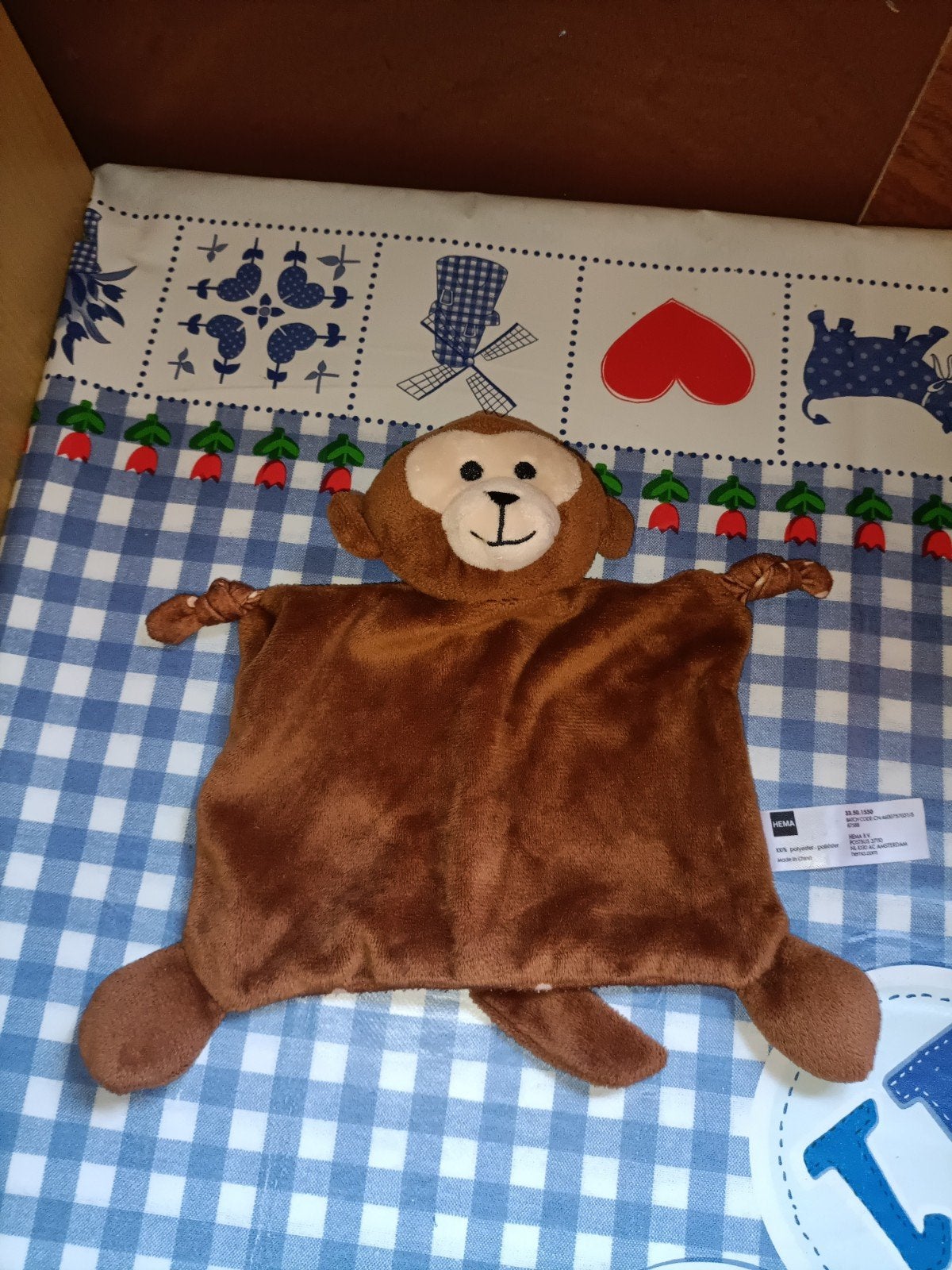Hema aap knuffeldoekje, Ophalen of Verzenden, Zo goed als nieuw, Overige typen