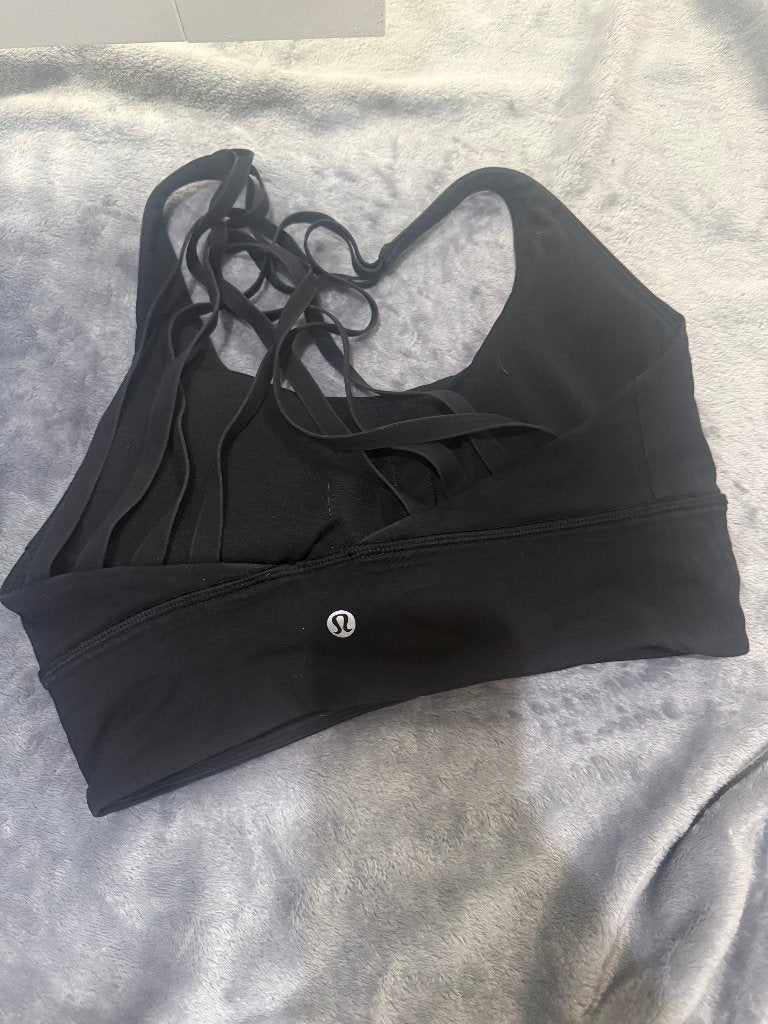 Lululemon Zwarte Sportbeha met Bandjes - Maat M, Kleding | Dames, Maat 38/40 (M), Zwart, Ophalen of Verzenden, Lululemon