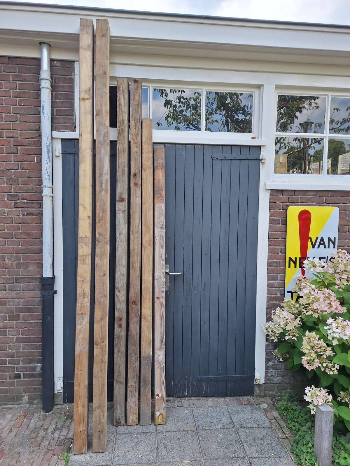 tuinpalen gewolmaniseerd, Ophalen, Gebruikt, 250 cm of meer, Palen