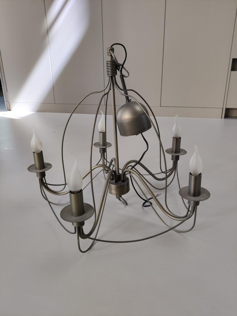 Ikea lamp metaalkleurig, Ophalen, Gebruikt, 50 tot 100 cm, Minder dan 100 cm