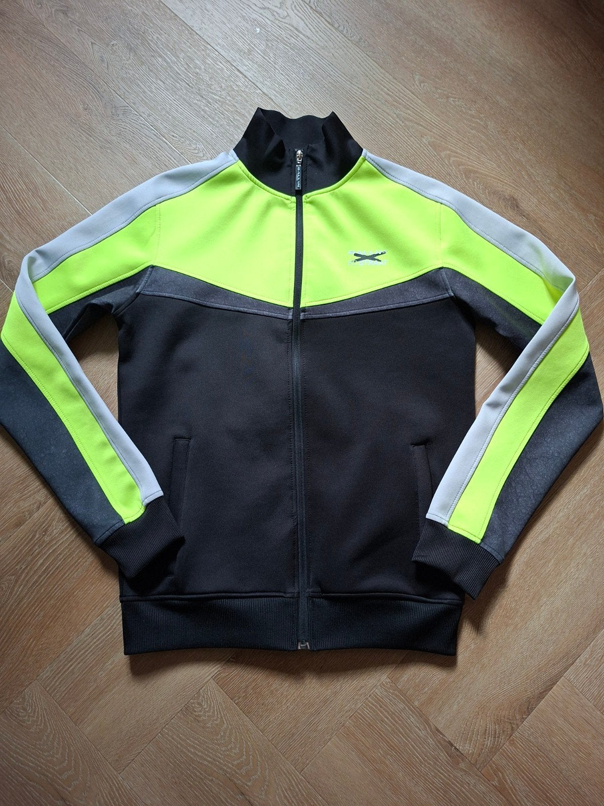 Ballin FC Straat Trainingsjack Zwart/Neon Groen XS, Ophalen of Verzenden, Gedragen, Ballin FC Straat