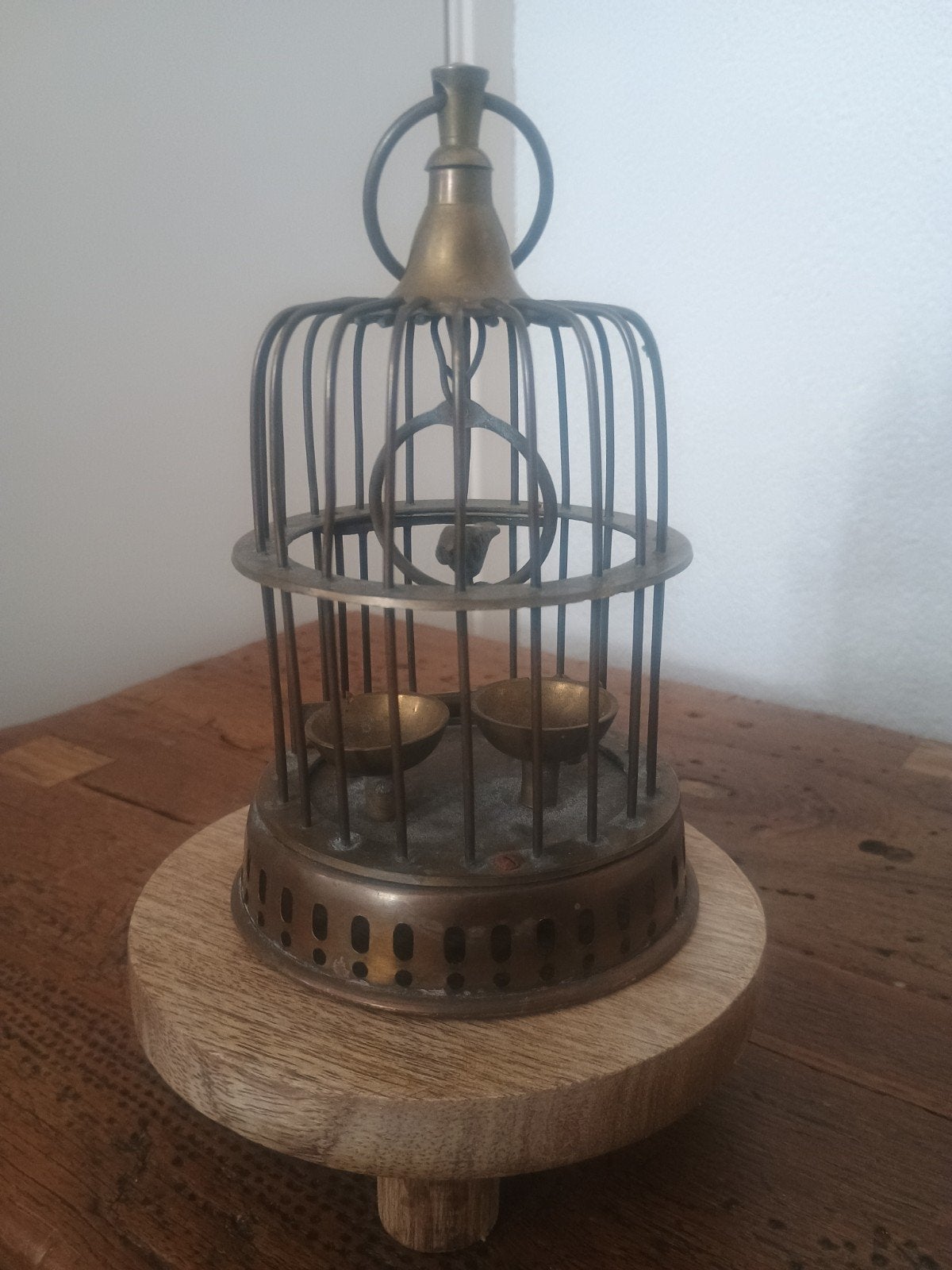 Decoratieve koperen vogelkooitje, Huis en Inrichting, Woonaccessoires | Etagères, Ophalen of Verzenden, Gebruikt