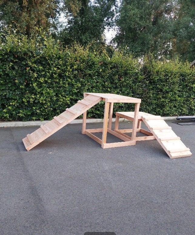 Geitenklimrek, Ophalen of Verzenden, Zo goed als nieuw, Rechthoekig, Hout