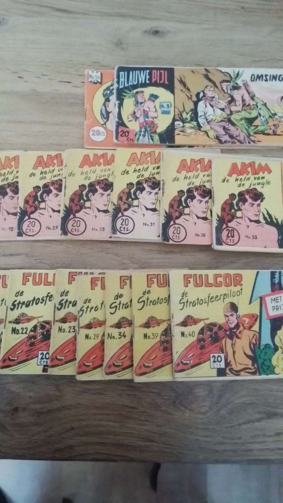 Akim/Fulgor/RODE ADELAAR/Blauwe pijl., Meerdere stripboeken, Ophalen of Verzenden, Gelezen