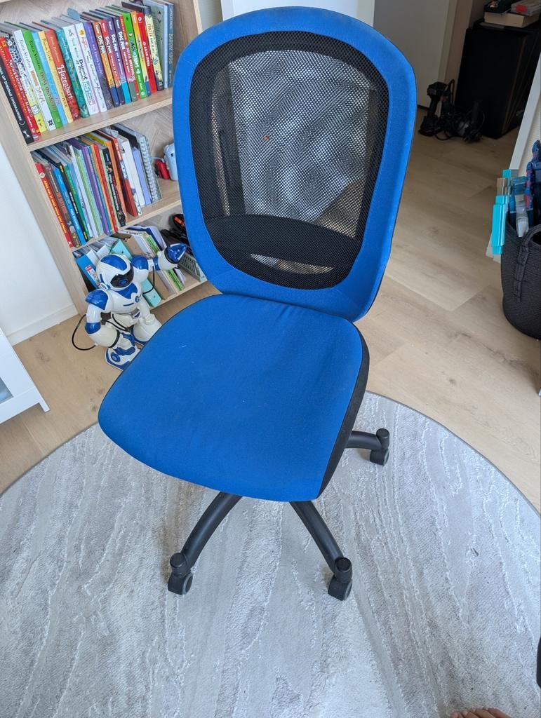 Blauwe bureaustoel, Ophalen, Gebruikt, Blauw, Bureaustoel