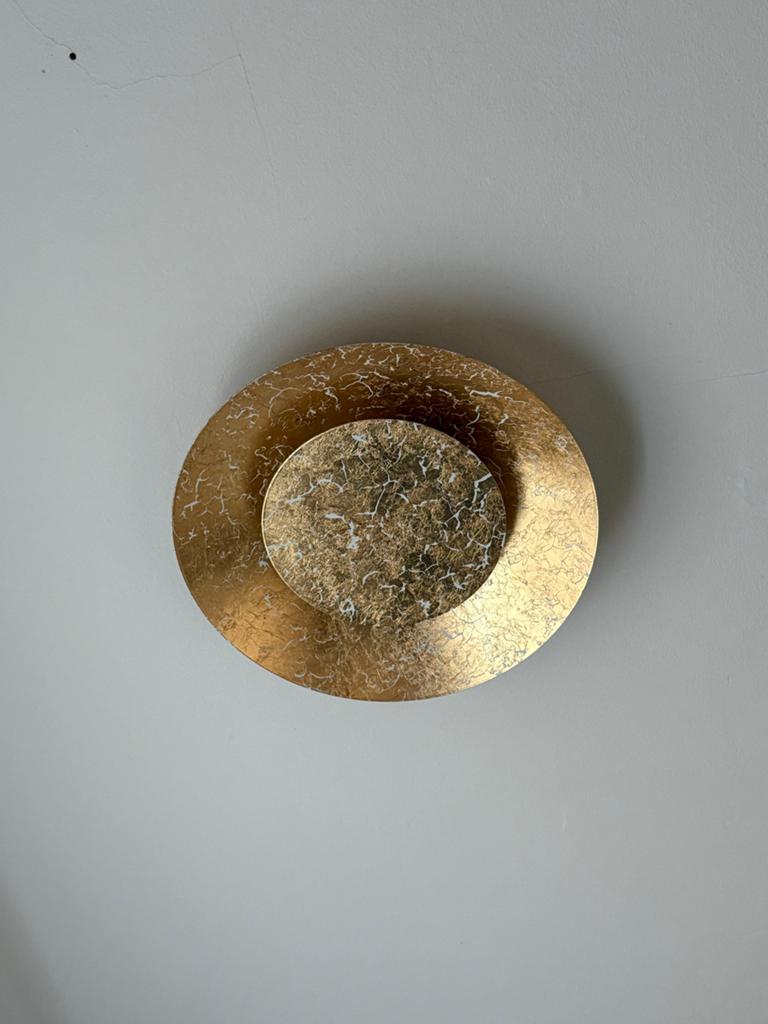 Prachtige Design Plafondlamp Goud 35x15 cm, Ophalen of Verzenden, Zo goed als nieuw, Metaal, Minder dan 50 cm