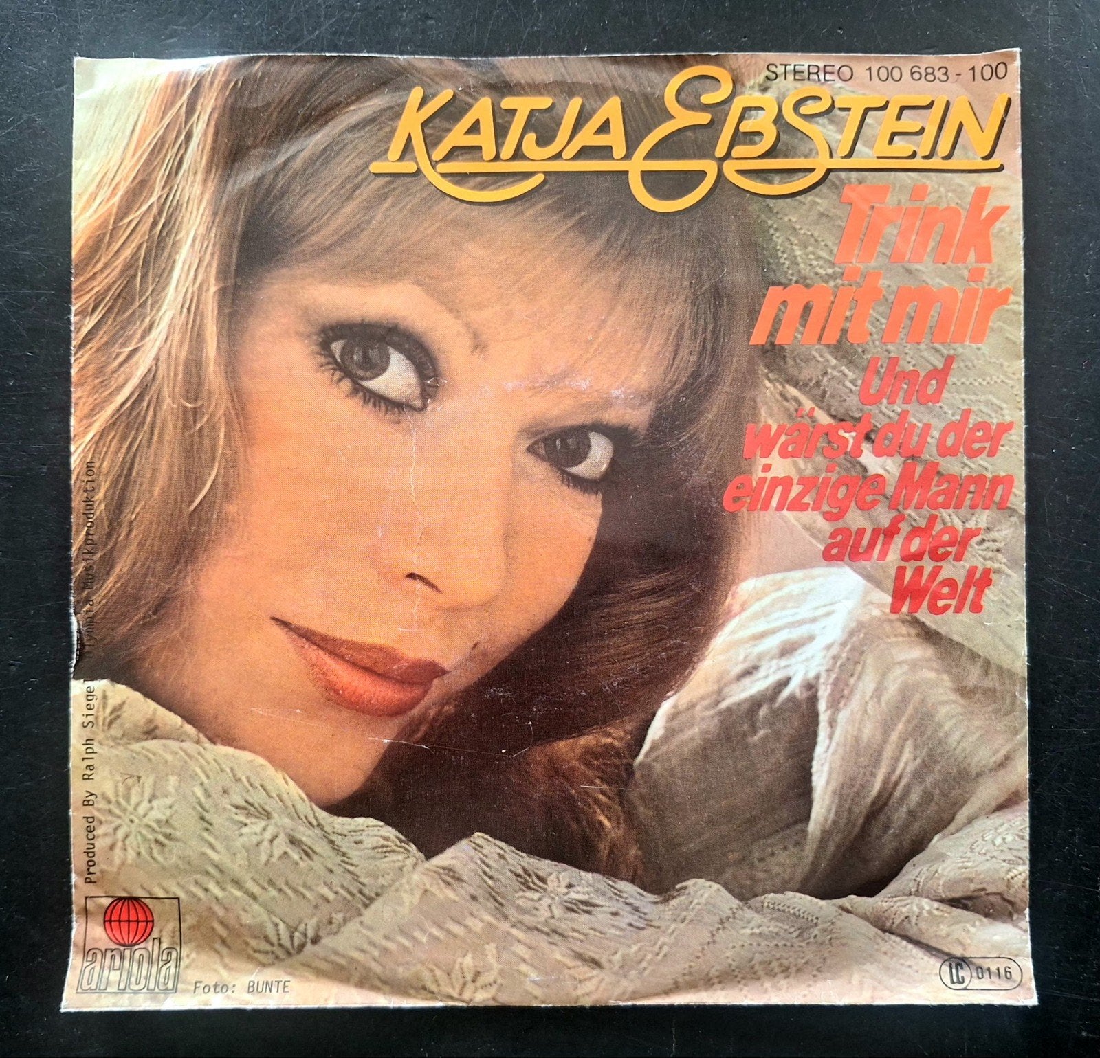 7"/SINGLE  KATJA EBSTEIN - Trink Mit Mir, Ophalen of Verzenden, Gebruikt, Pop