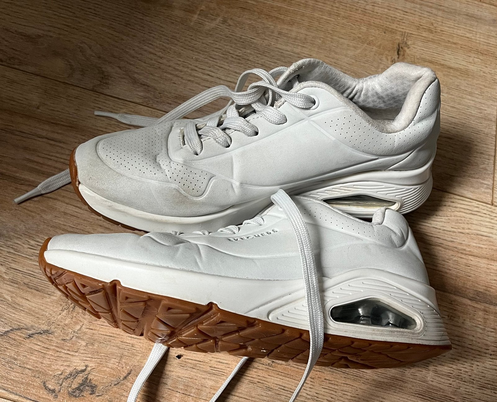 Witte Skechers / sneakers 39, Ophalen of Verzenden, Zo goed als nieuw, Wit, Sneakers of Gympen