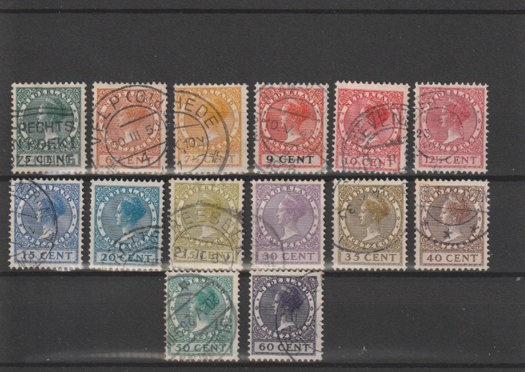 Nederland 1924, NVPH 149 t/m 162, Gestempeld., Ophalen of Verzenden, T/m 1940, Gestempeld