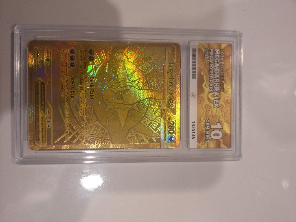 Gold mega darkrai ex #120, Ophalen of Verzenden, Zo goed als nieuw, Losse kaart