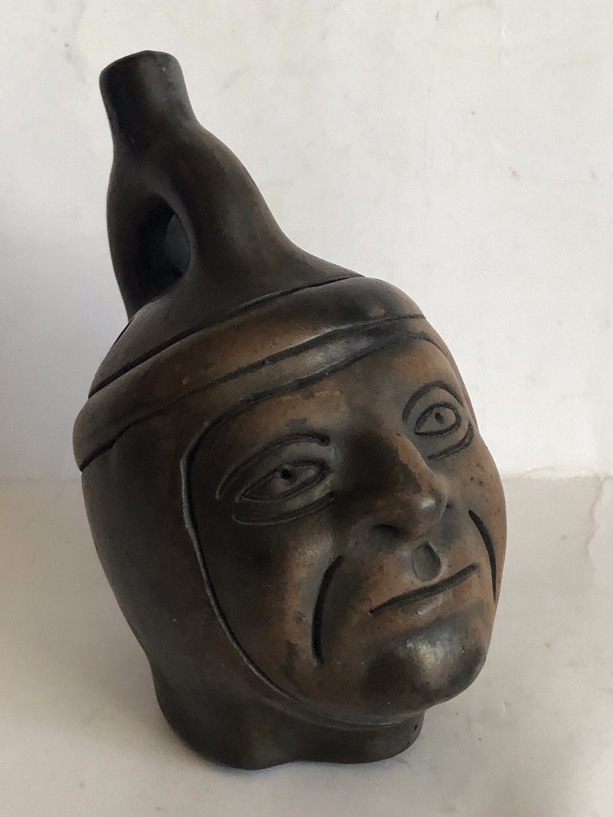 replica Moche - portret flesje uit de Peruaanse archeologie, Ophalen
