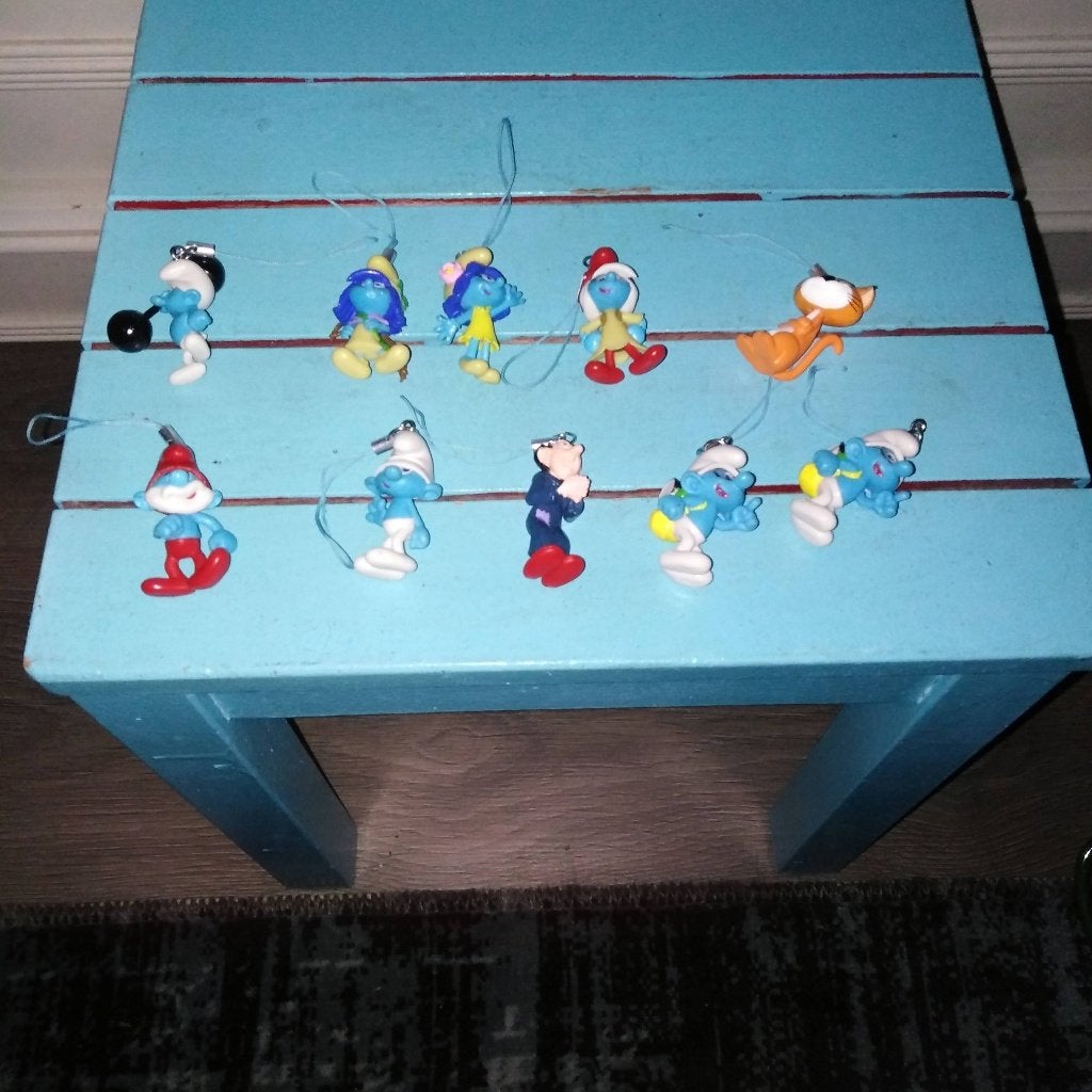 Smurfen hangertjes 10 stuks, Verzamelen, Ophalen, Gebruikt, Verschillende Smurfen, Poppetje, Figuurtje of Knuffel