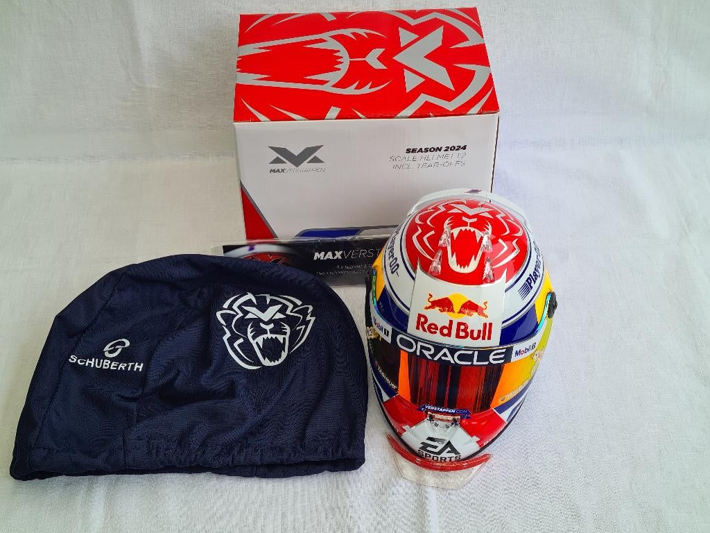 Seizoenshelm 2024 Max Verstappen Schuberth 1:2, Ophalen of Verzenden, Zo goed als nieuw, Formule 1