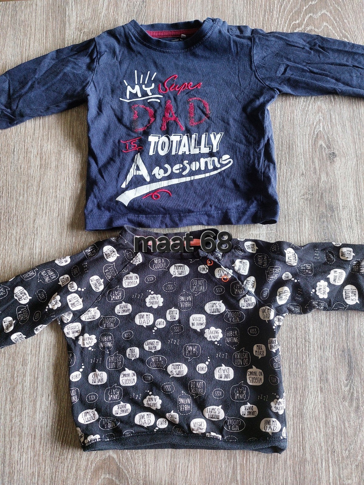 2x Longsleeve maat 68 - Jongenskleding, Kinderen en Baby's, Gebruikt, Ophalen of Verzenden, Onbekend, Jongetje