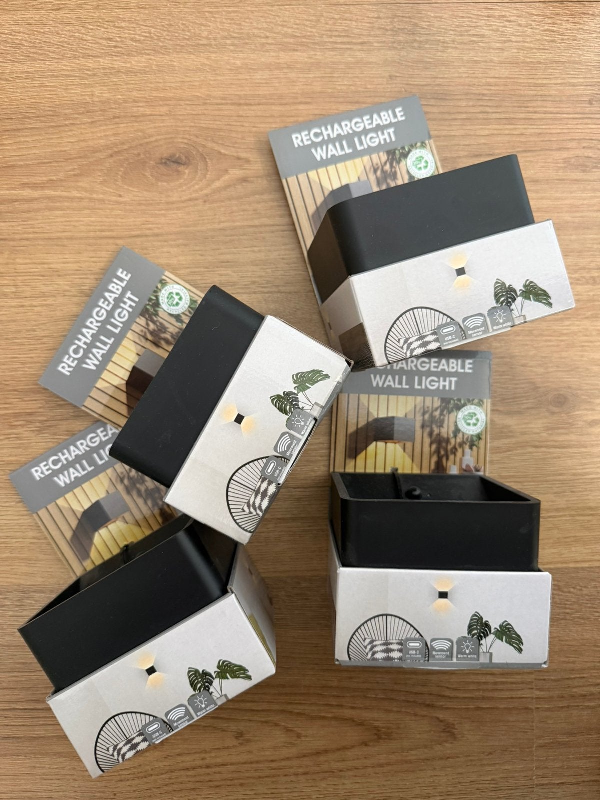 Oplaadbare wandlampen 4x, Huis en Inrichting, Ophalen of Verzenden, Nieuw