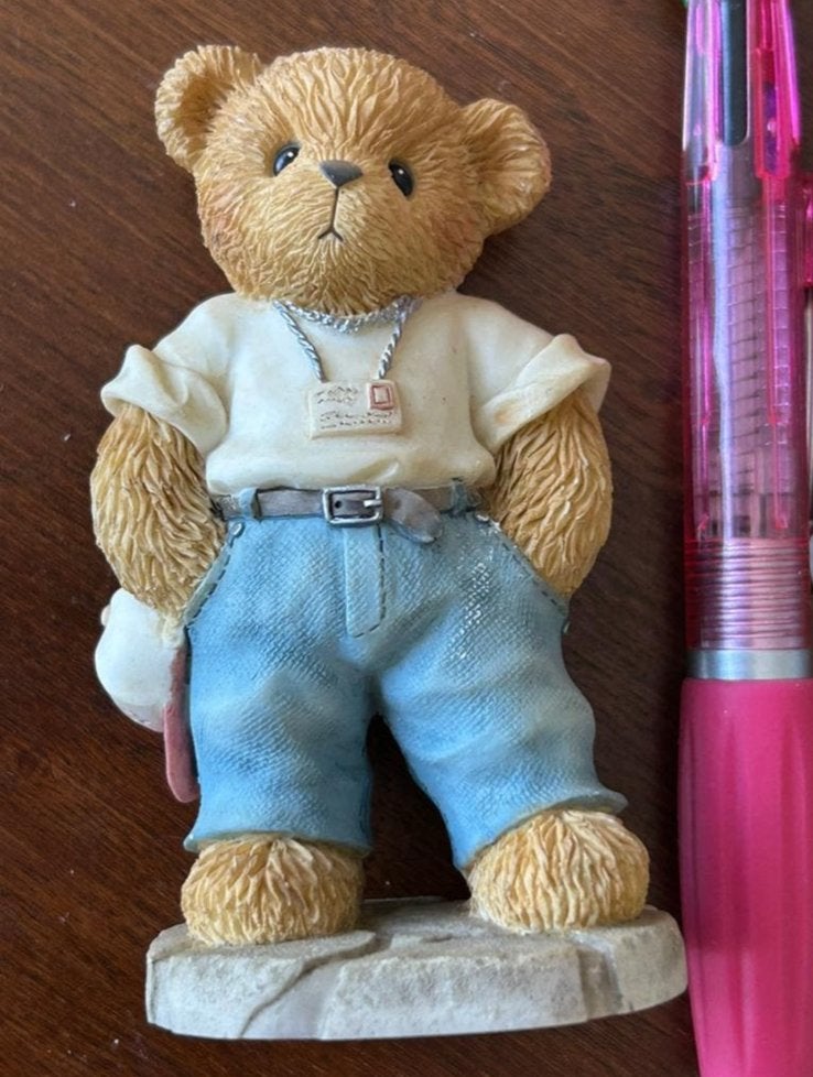 Cherished teddy 2000 Giacomo "Jake" Bearcino, Ophalen of Verzenden, Zo goed als nieuw, Beeldje, Cherished Teddies