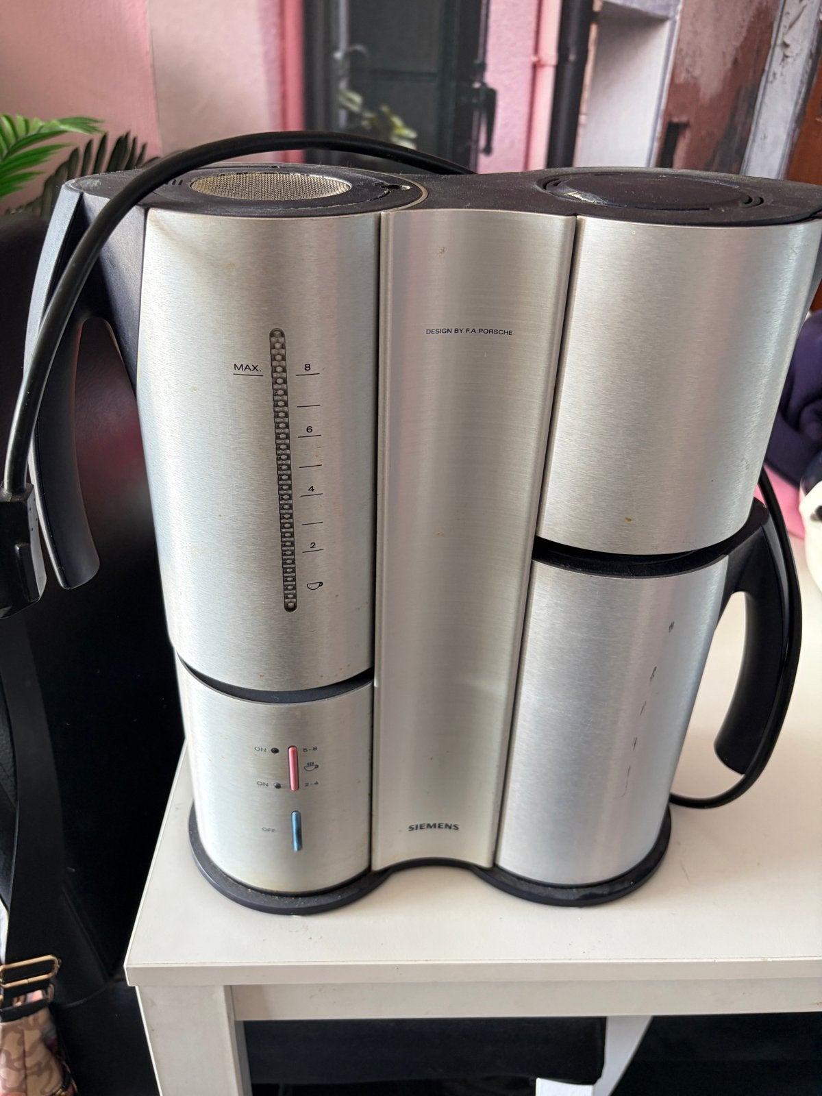 Siemens TC91100/02 Koffiezetapparaat - Design by F.A. Porsch, Ophalen, Gebruikt, Koffiemachine, Gemalen koffie