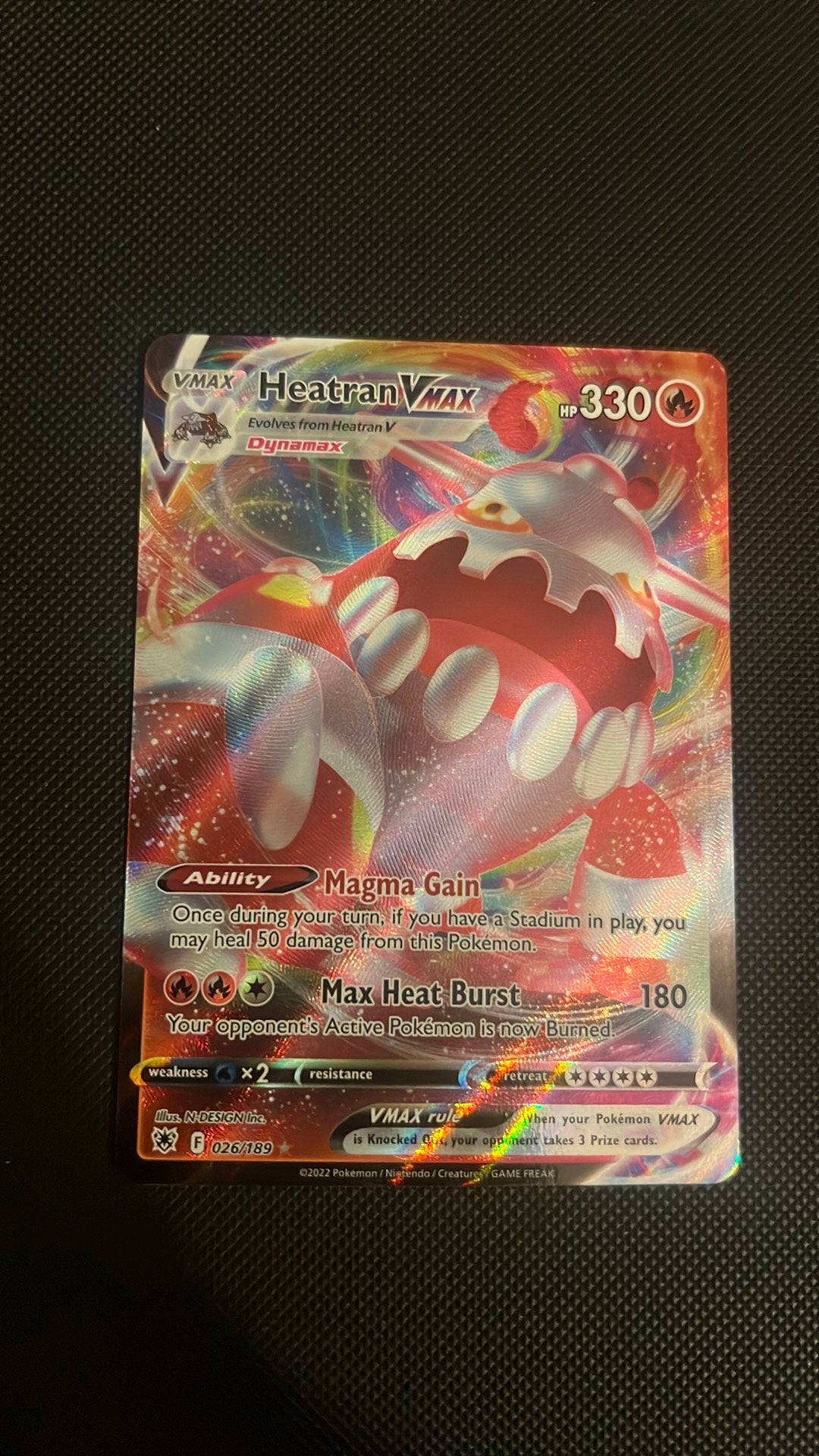 Pokemon kaart Heatran #026, Ophalen of Verzenden, Zo goed als nieuw, Losse kaart