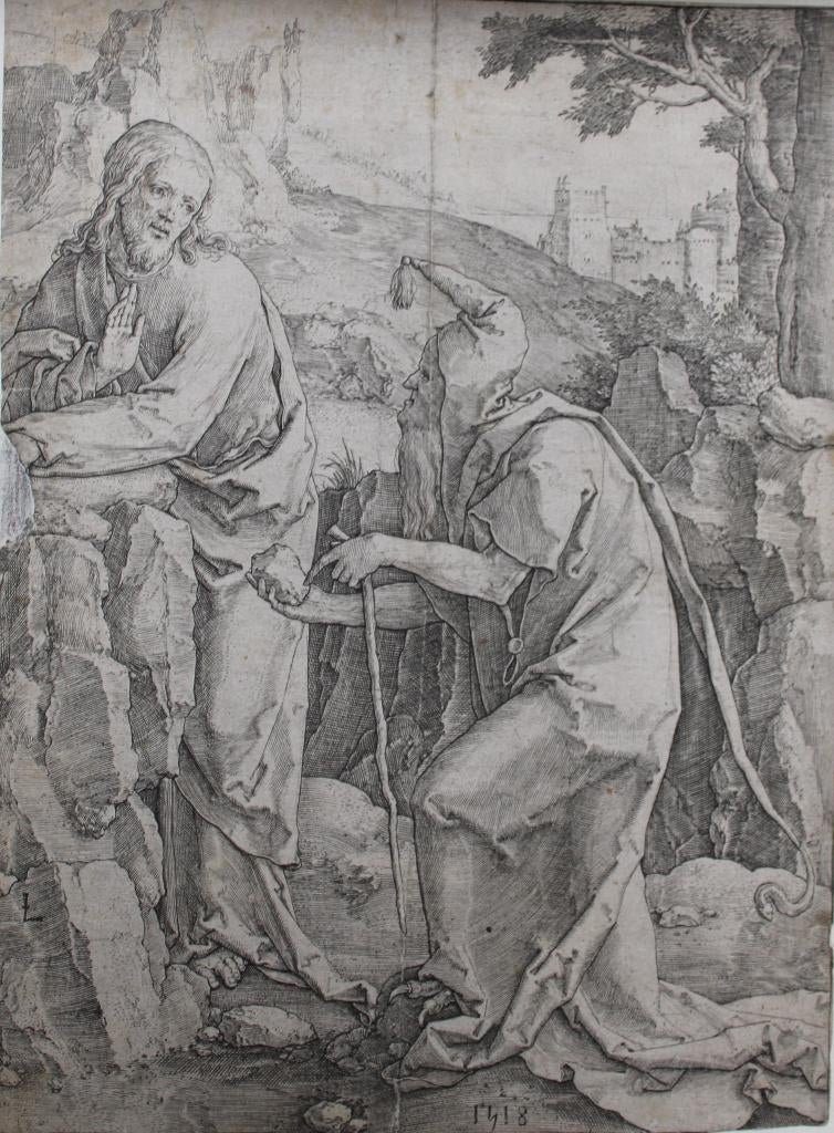 Lucas van Leyden: kopergravure De Verzoeking van Christus, Ophalen
