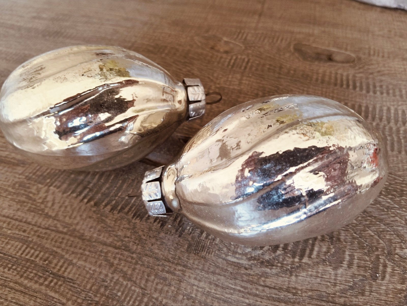 vintage kerstversiering kersthanger glazen gedraaide pegel, Diversen, Kerst, Ophalen of Verzenden, Gebruikt