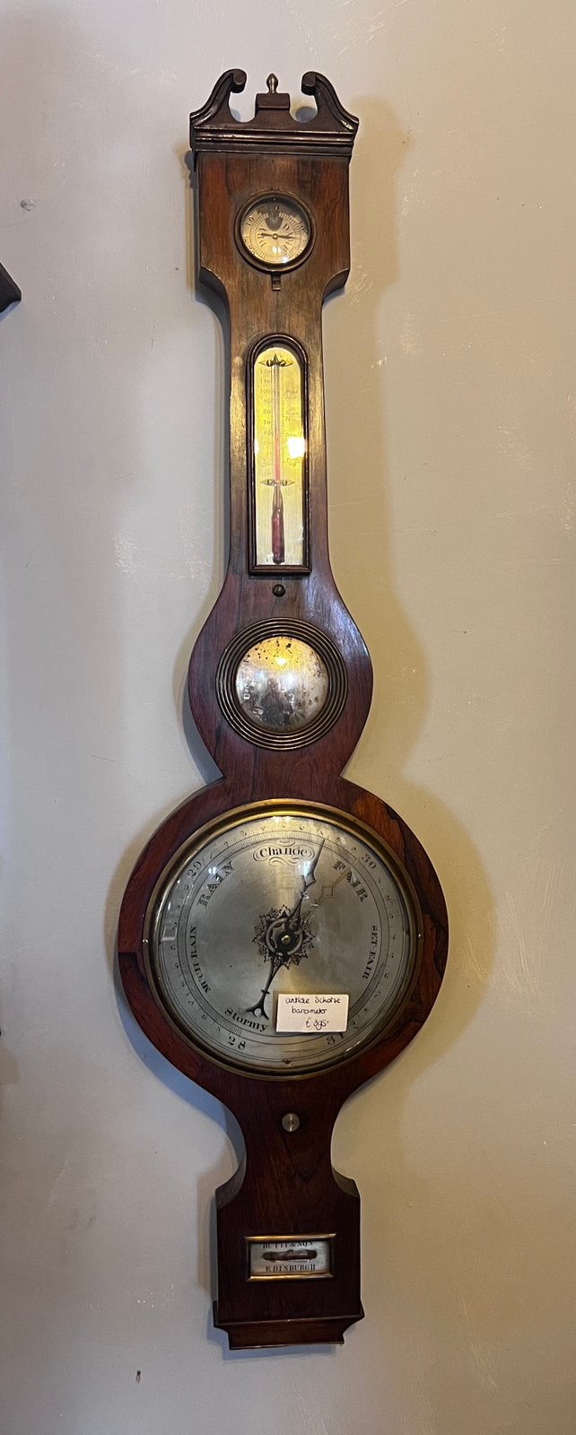 Butti & son Edinburgh antieke barometer, De Doofpot, Gebruikt, Verzenden, Barometer