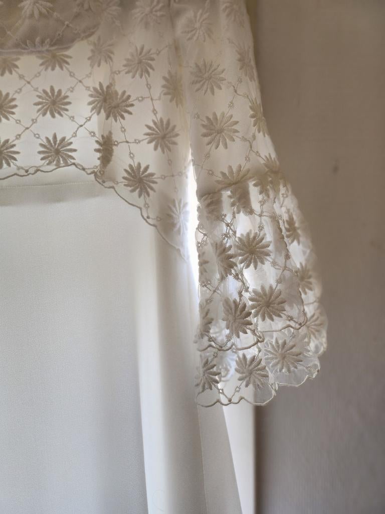 Antieke Vintage trouwjurk xs/s als nieuw! Bijhorende tasje, Ophalen of Verzenden, Zo goed als nieuw, Wit, Trouwjurk