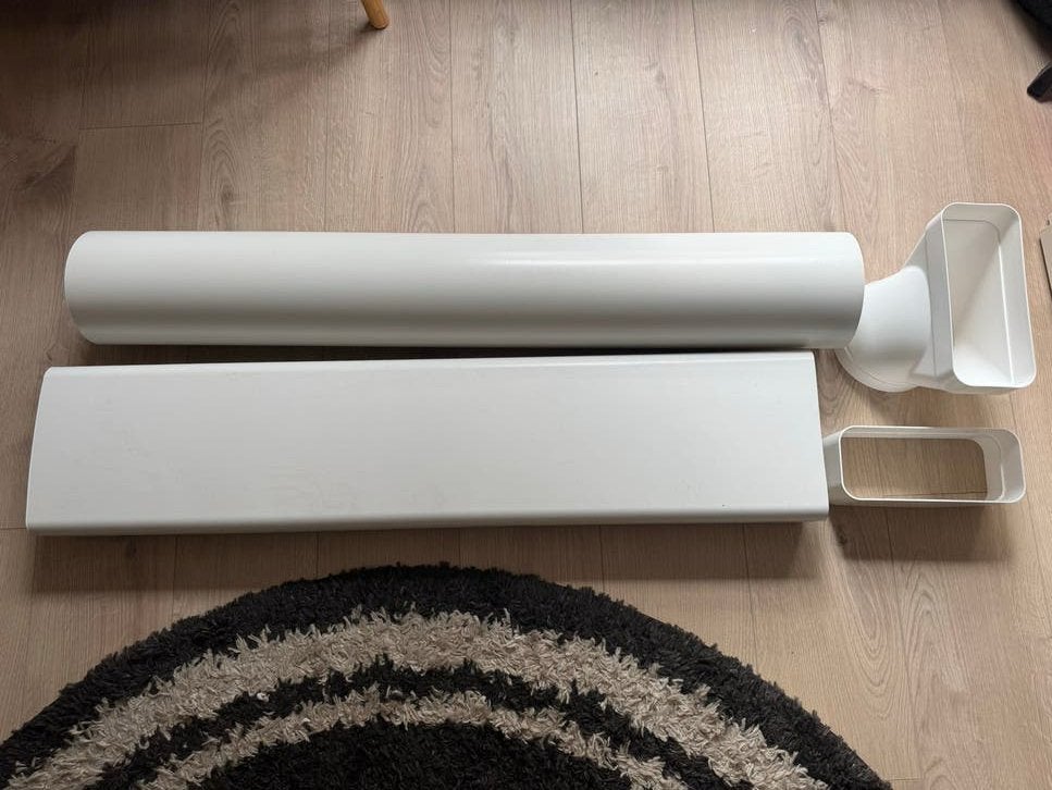 Lucht afvoerpijpen kunststof rond en vlak met verbinding, Ophalen, Nieuw, Ventilator en Afzuiger