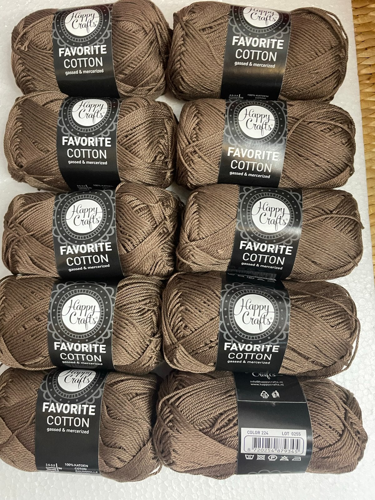 Happy Crafts Favorite Cotton - Bruin (Katoen), -, Breien of Haken, -, Nieuw