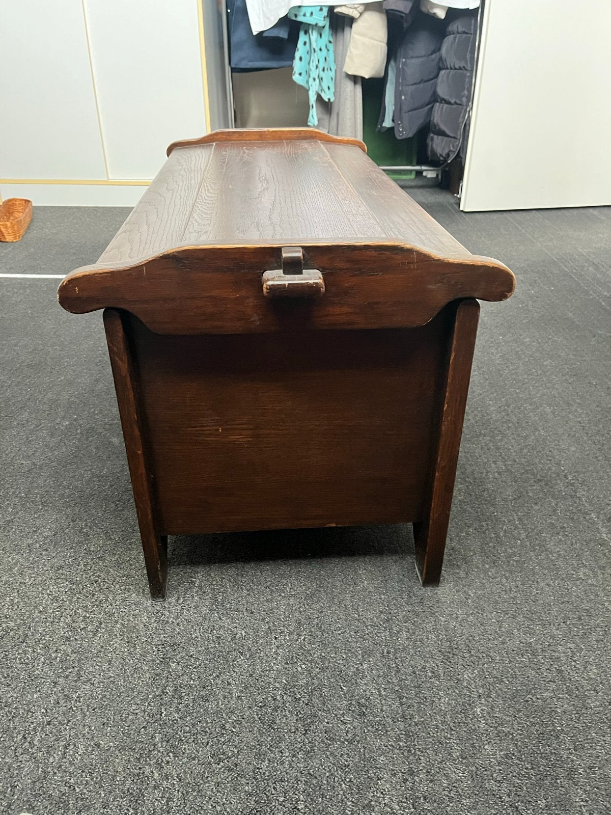 Antieke dekenkist van eikenhout, Huis en Inrichting, Woonaccessoires | Kisten, Ophalen, Minder dan 50 cm, Gebruikt, 50 tot 100 cm