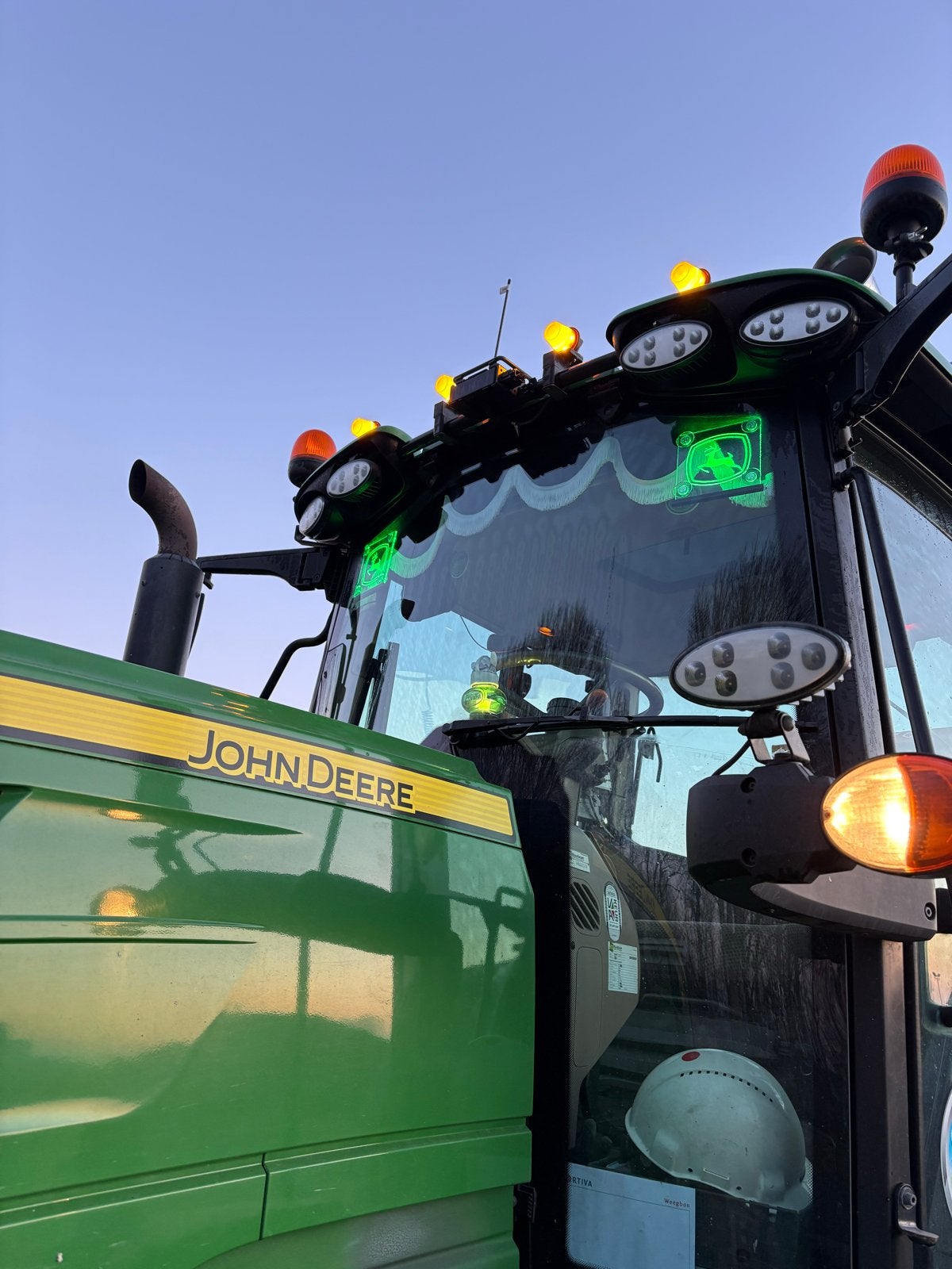 Verlichte john deere logo raambordjes, Ophalen of Verzenden, Gebruikt