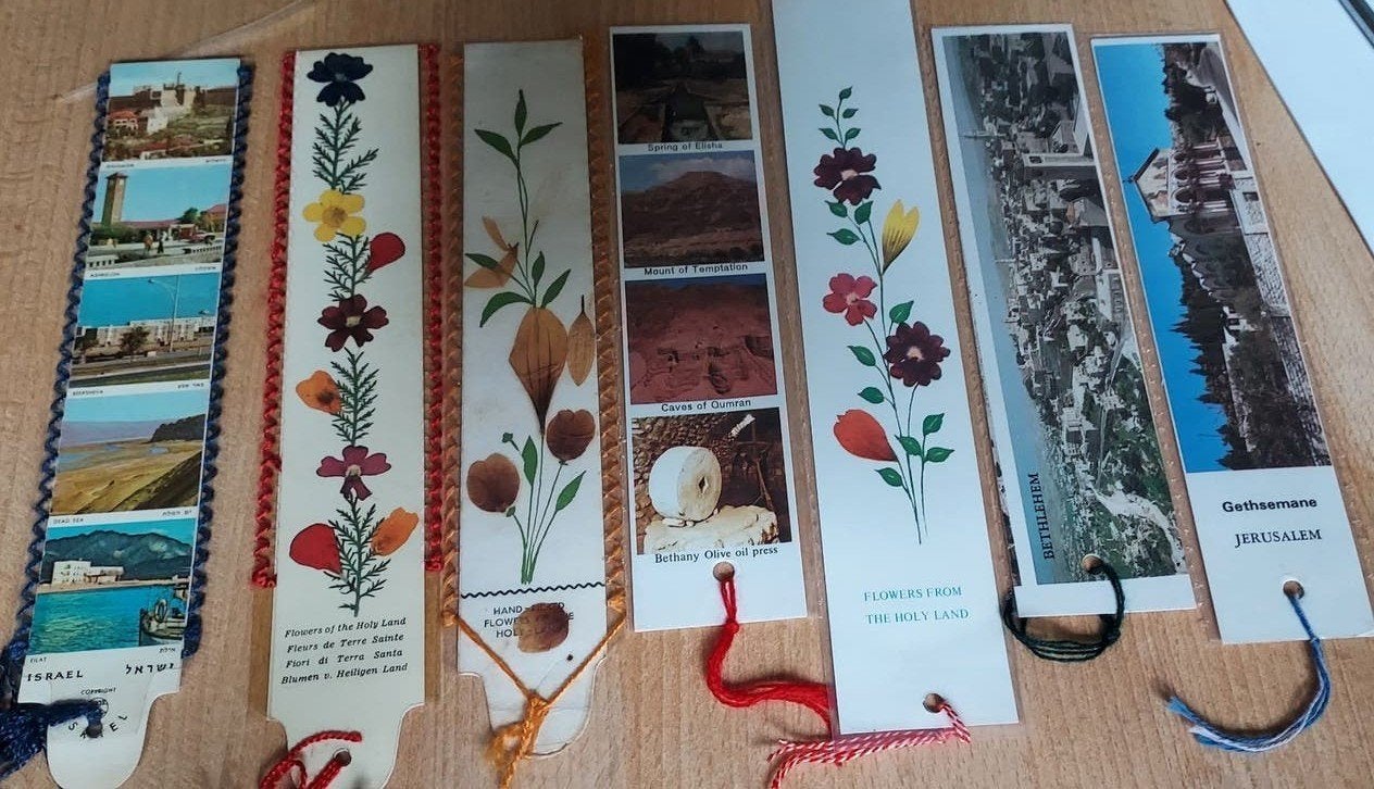 Set van 7 Vintage Boekenleggers Heilige Land (Israël) -, Ophalen of Verzenden, Gebruikt