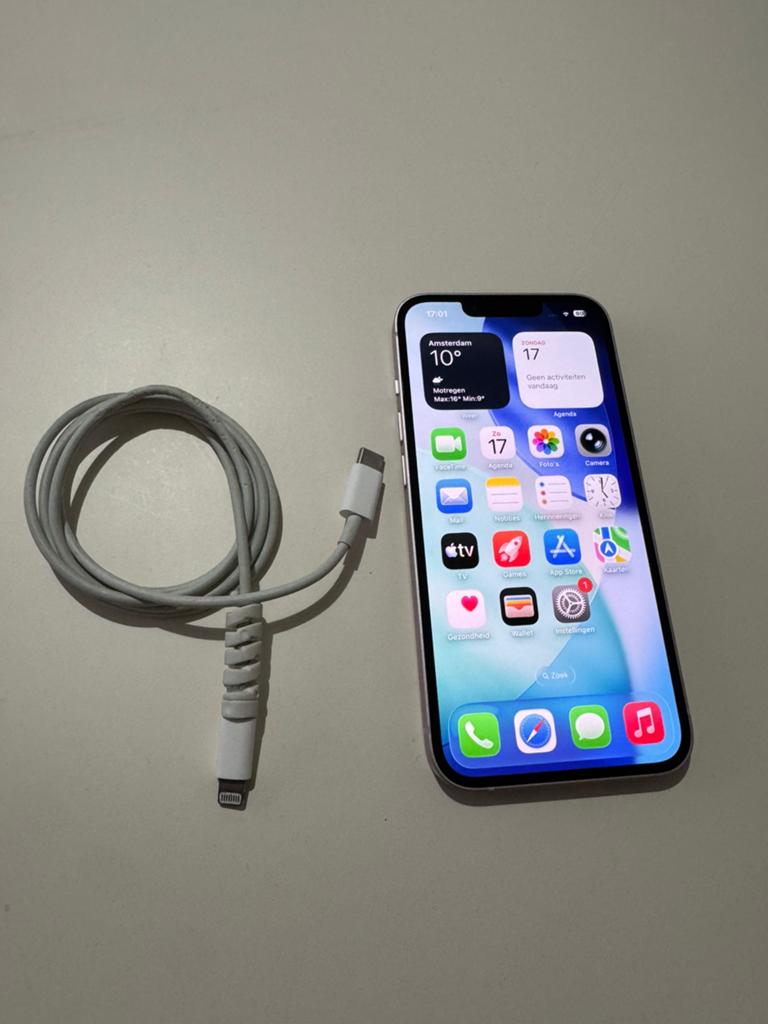 Zeer Nette iPhone 13 128GB + Oplader, Telecommunicatie, 128 GB, Zwart, IPhone 13, Ophalen of Verzenden