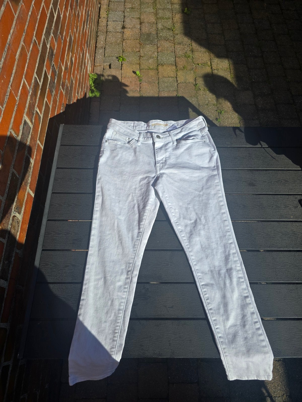 Levi's 711 Skinny Jeans Wit - Maat W28, Kleding | Dames, Ophalen of Verzenden