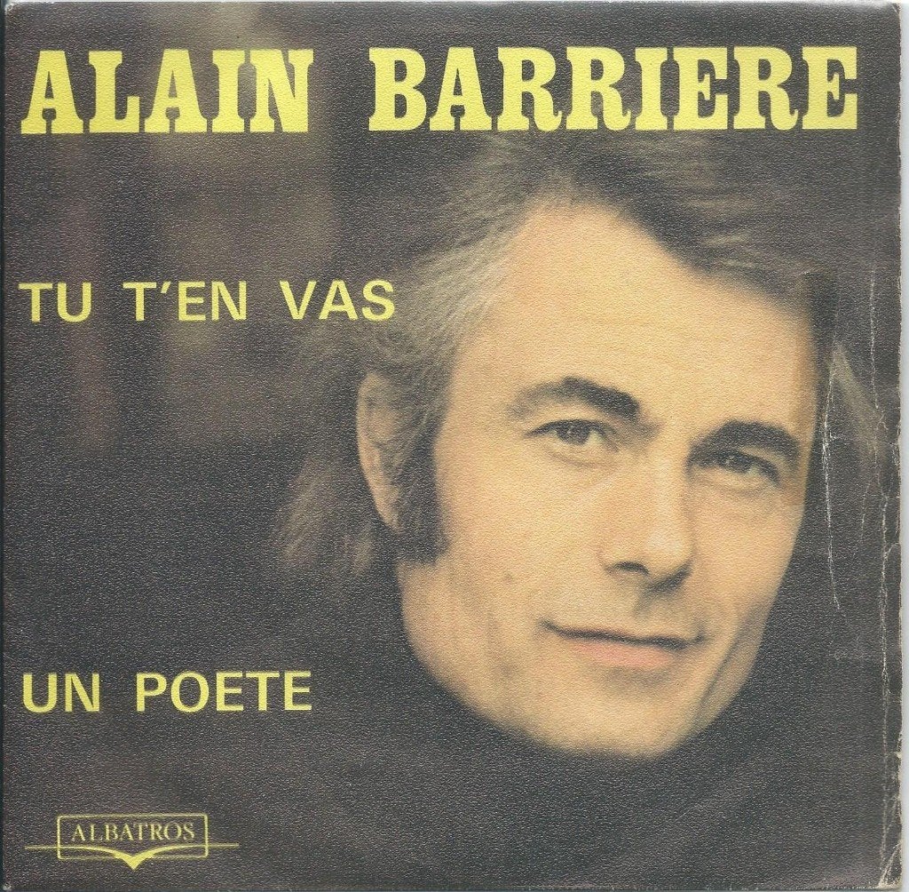 Vinyl Single Alain Barriere, Ophalen of Verzenden, Gebruikt, Pop