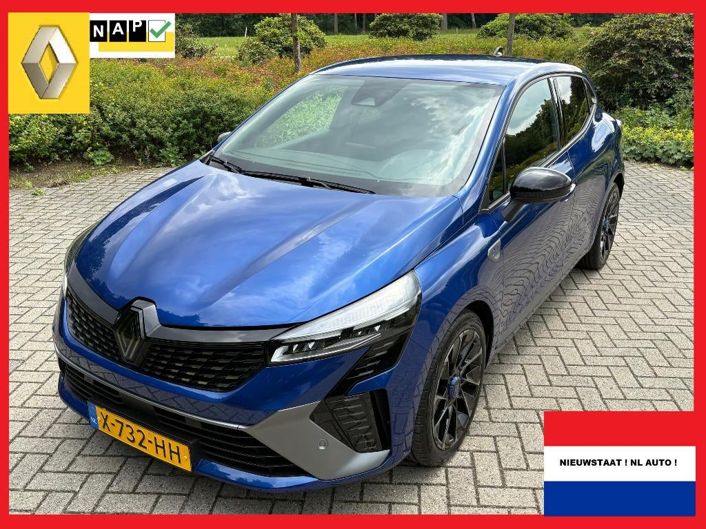 Renault Clio 1.0 TCe 90pk '23 Esprit Alpine 23 dkm ! NIEUW !, Voorwielaandrijving, Euro 6, Blauw, Leder en Stof