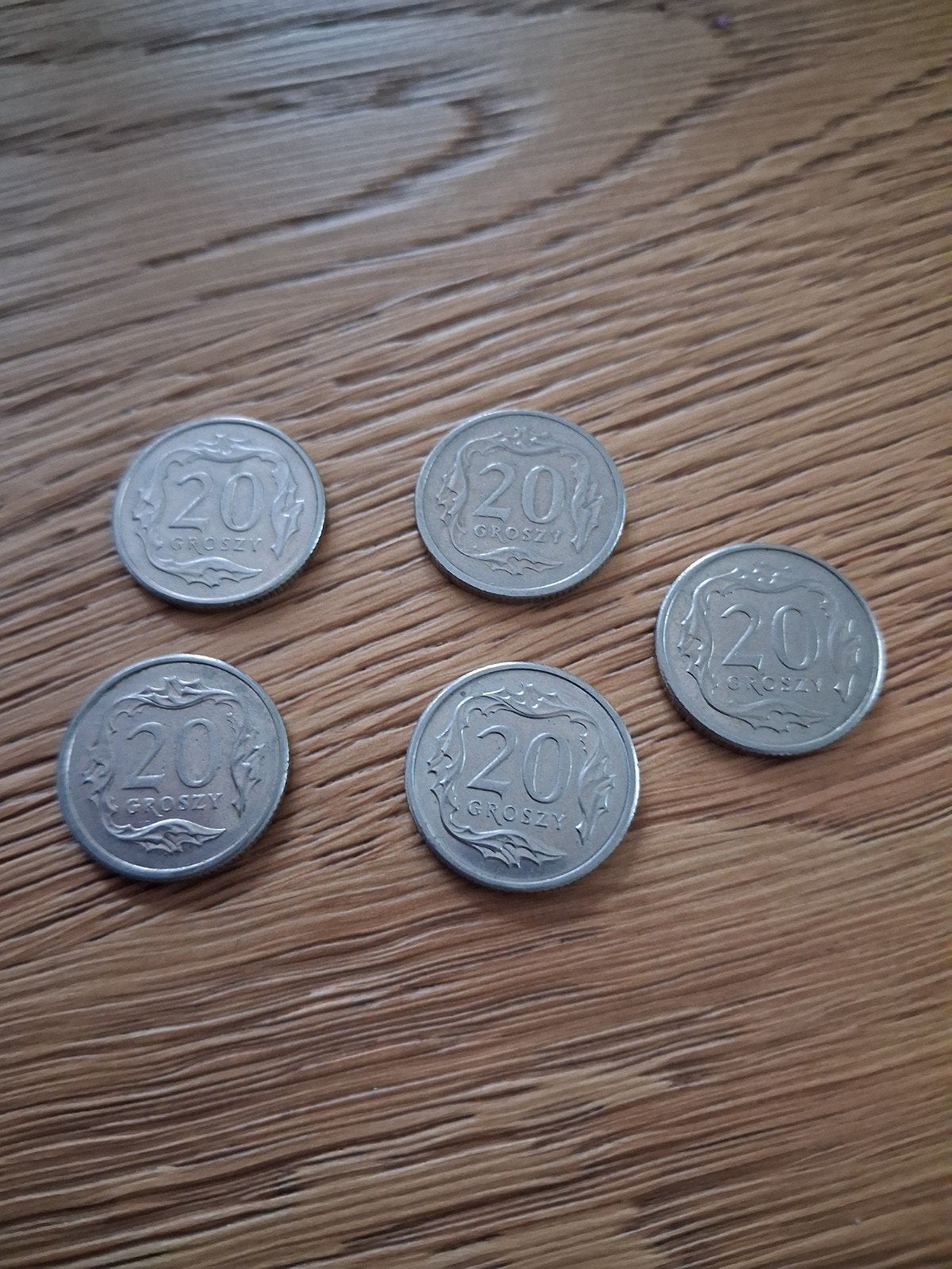 5x 20 Groszy Munten uit Polen, Ophalen of Verzenden, Polen, Setje