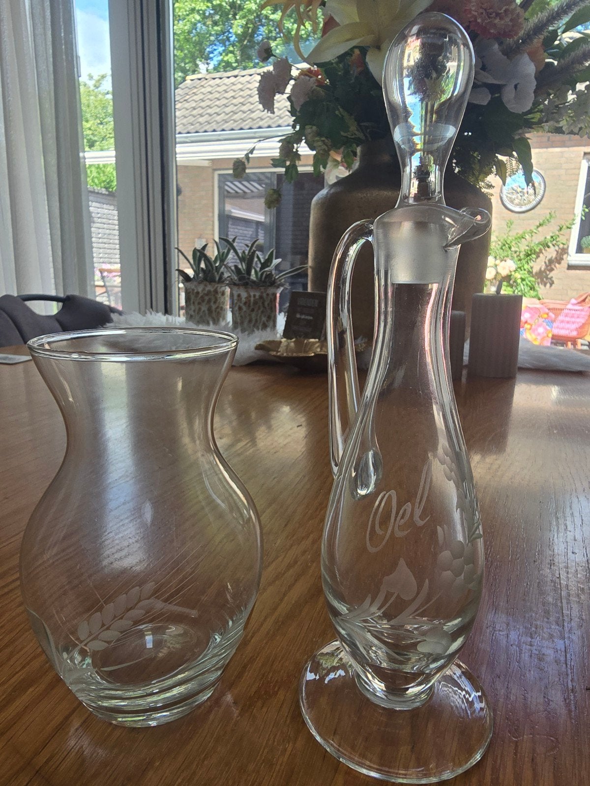 Karaaf en vaasje van Silberberg Crystal, handgeschlifen, Ophalen of Verzenden