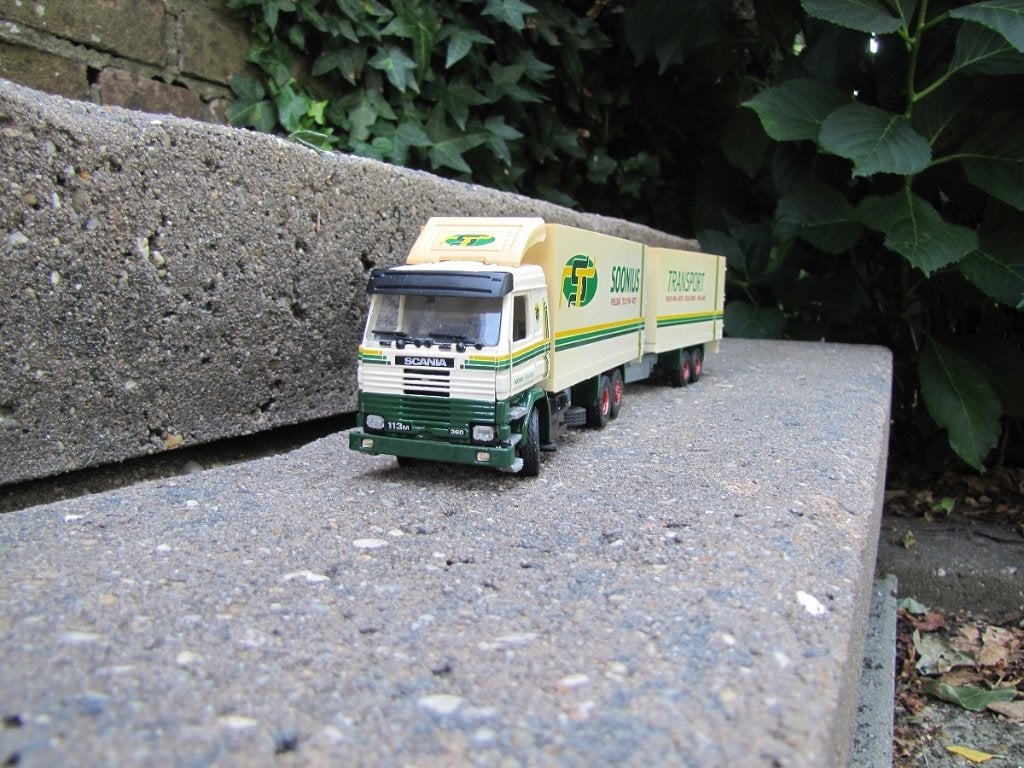 Tekno Scania 113 Soonius Poeldijk., Hobby en Vrije tijd, Modelauto's | 1:50, Ophalen of Verzenden, Nieuw, Bus of Vrachtwagen, Tekno