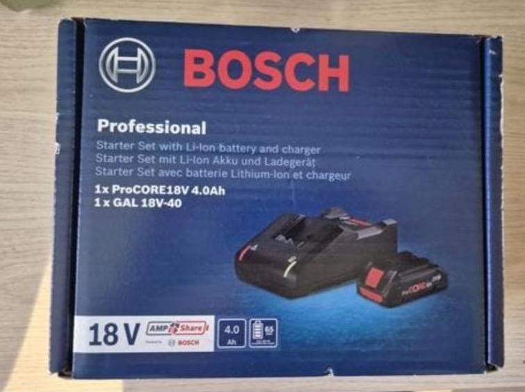 Bosch Professional Starter Set 18V 4.0Ah Accu & Lader, Ophalen of Verzenden, Nieuw, Overige typen