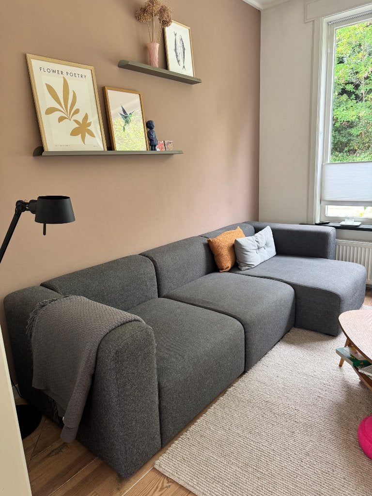 HAY Mags 3 zits met Chais Longue, Ophalen, 250 tot 300 cm, Gebruikt, 100 tot 125 cm