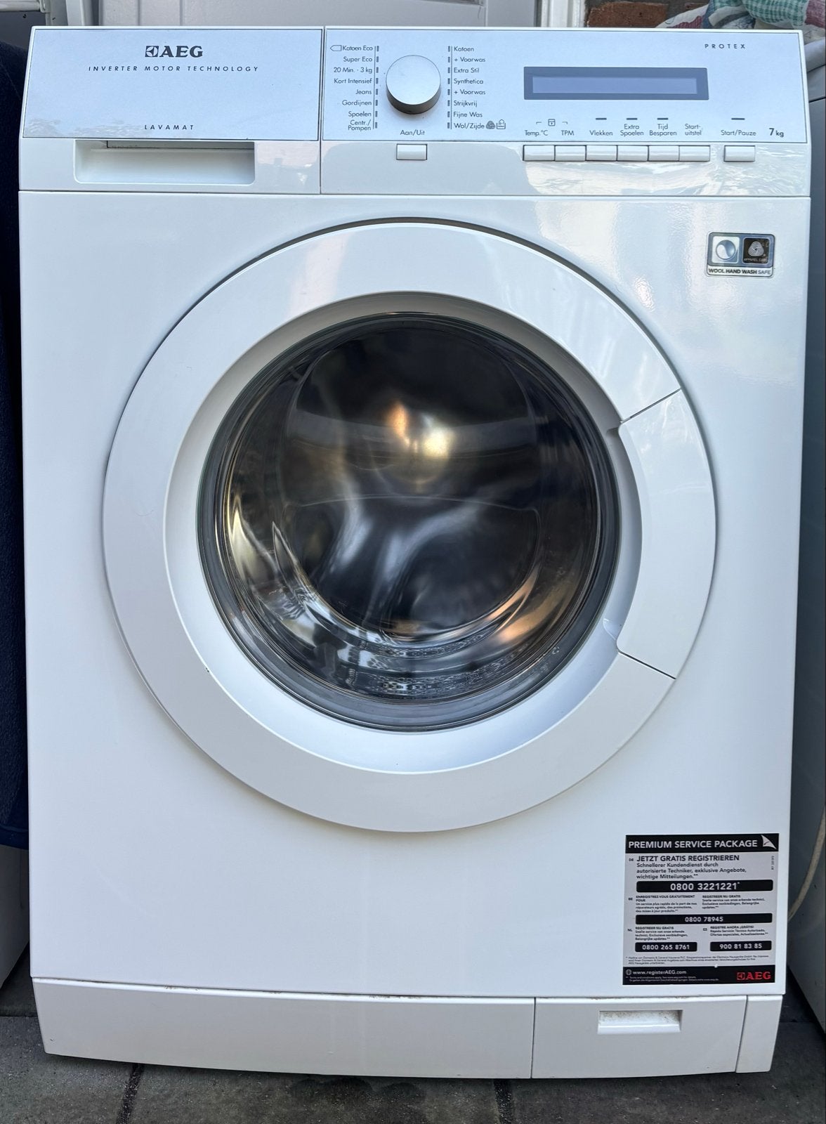 AEG Lavamat ProTex L76672FL Wasmachine 7kg 1600 toeren, Ophalen, Gebruikt, Voorlader, Wolwasprogramma