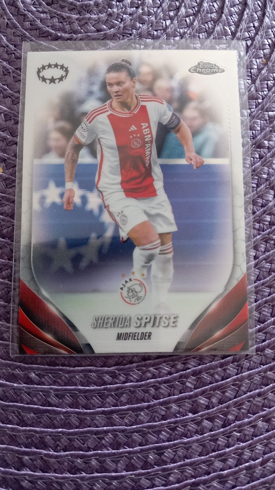 Sherida Spitse Topps Chrome Champions League Spelerskaart, Verzenden, Zo goed als nieuw, Ajax, Spelerskaart