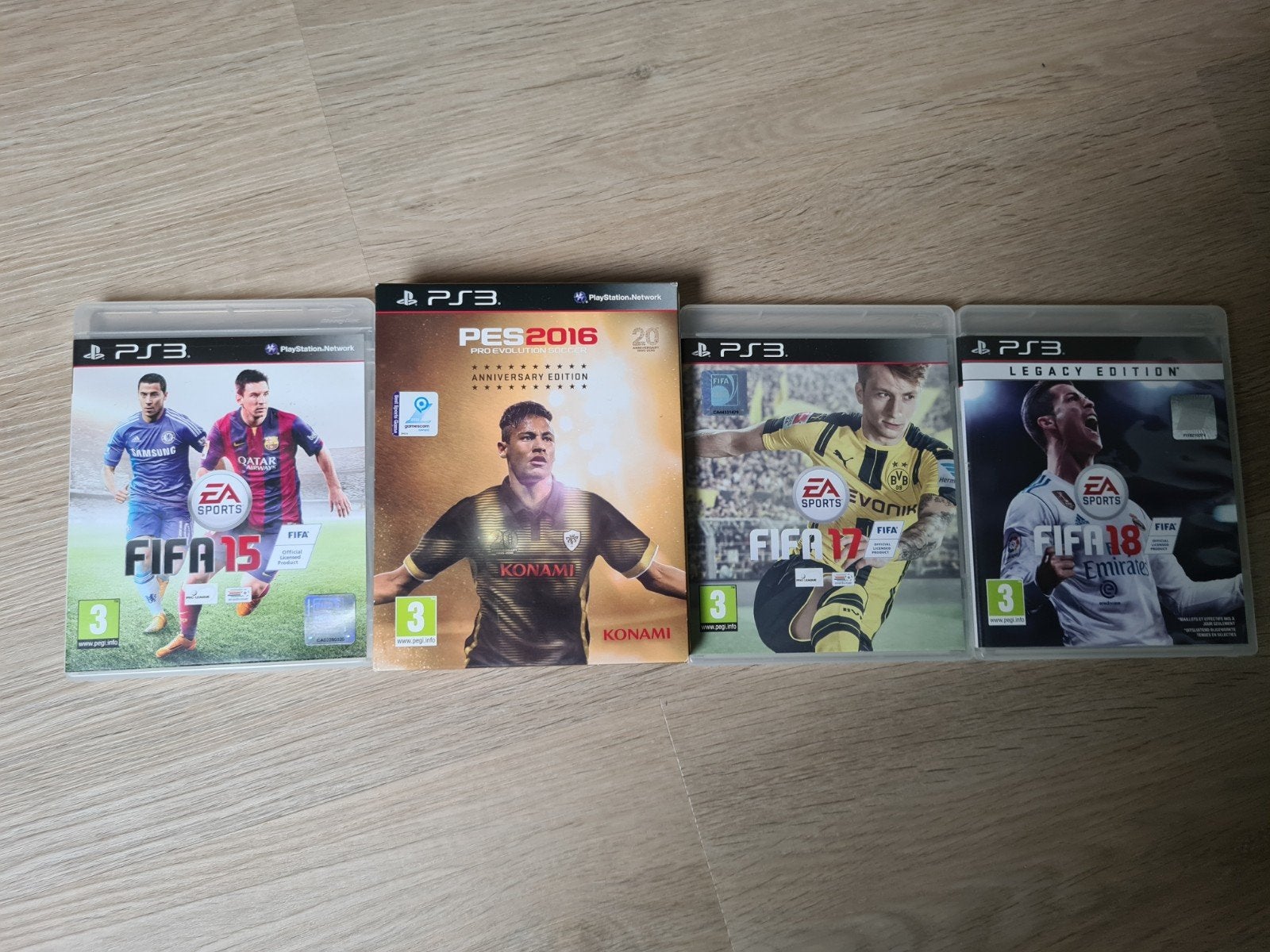 FIFA 15, 17, 18 & PES 2016 PS3 Games - Voetbalcollectie, Ophalen of Verzenden, Zo goed als nieuw, Sport, 3 spelers of meer