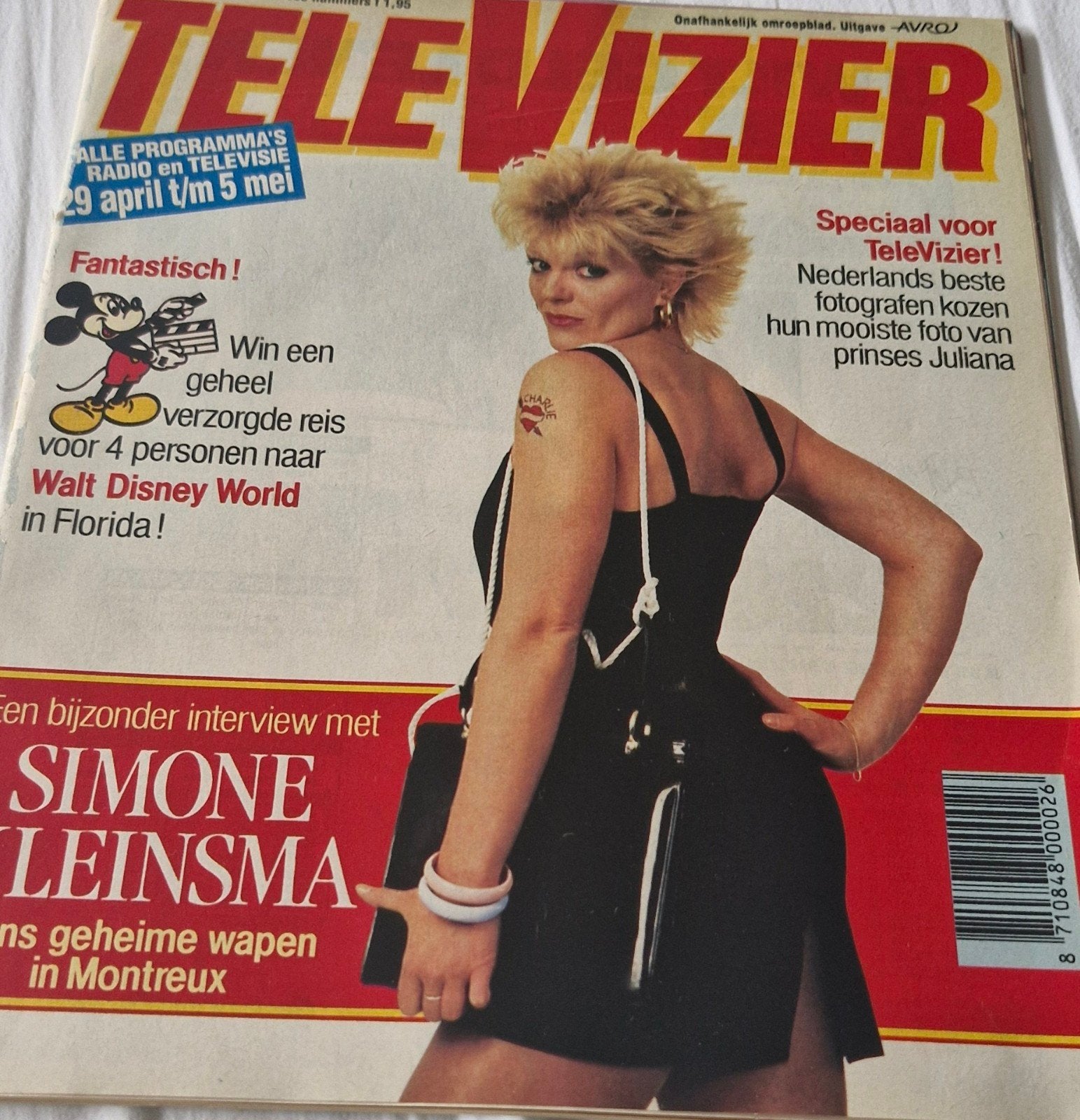 Televizier1989 - Simone Kleinsma, walt disney, Boeken, Ophalen of Verzenden, Gelezen, Muziek, Film of Tv