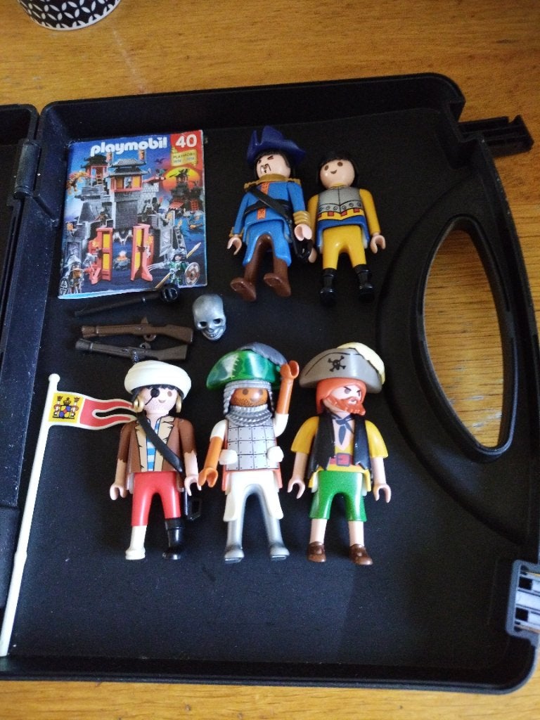 Playmobil piraten poppetjes met doodshoofd, Pirates, Losse onderdelen, Ophalen of Verzenden, Zo goed als nieuw