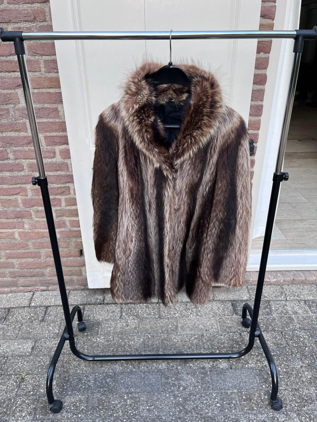 Bontjas (echt bont) maat 38/40, Ophalen, Zo goed als nieuw, Maat 38/40 (M), Bruin