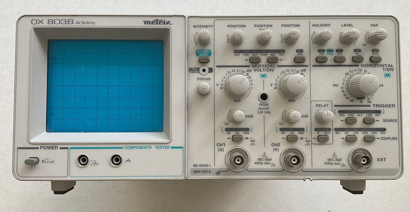 Metrix OX 803B analoge Oscilloscoop (40Mhz, 2 kanaals), Doe-het-zelf en Verbouw, Meetapparatuur, Ophalen of Verzenden, Elektriciteit