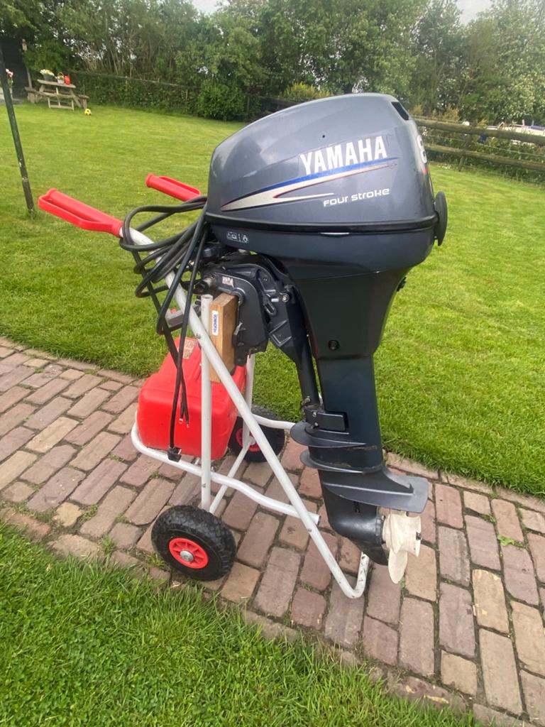 Nette Yamaha 8pk langstaart hightrust viertakt elecstart, Watersport en Boten, Buiten- en Binnenboordmotoren, Gebruikt, 5 tot 10 pk
