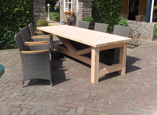 Tuintafel 6 tot12 personen douglas zwaarder dan steigerhout, Ophalen of Verzenden, Nieuw, Rechthoekig, Hout
